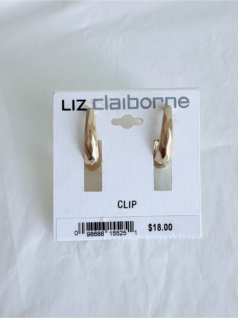 Liz Claiborne Gold tone Hoop Earclips